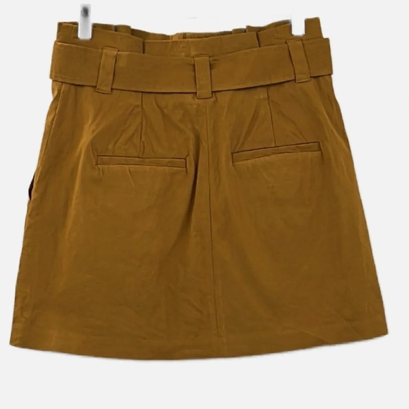 A.L.C. Bryce Belted Mini Skirt in Gold - Size 6 - Picture 4 of 7